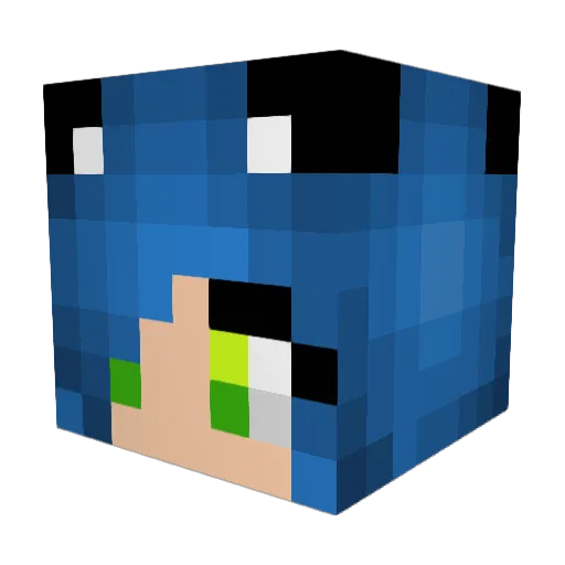 KonekoChan26 Minecraft avatar head, 3D render