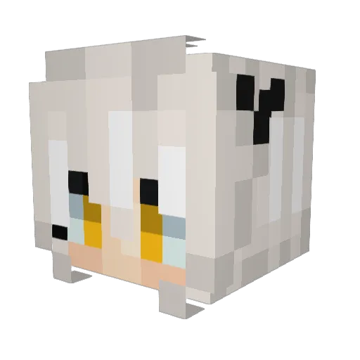 KonekoToujo Minecraft avatar head, 3D render