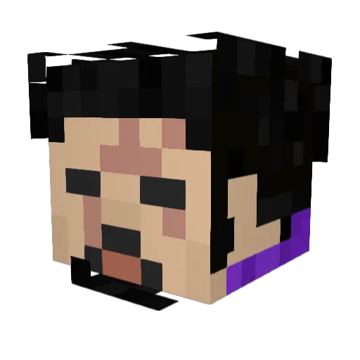 Konekuh Minecraft avatar head, 3D render