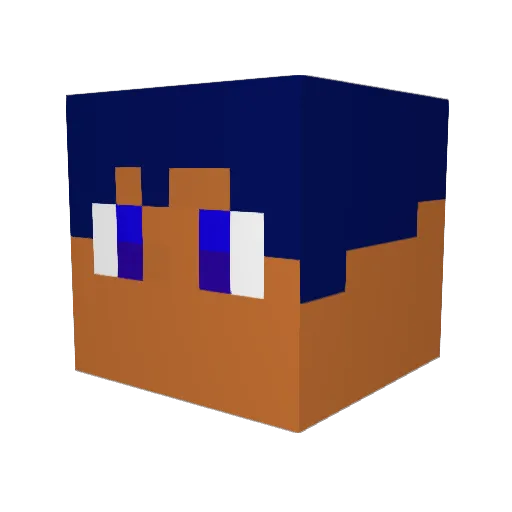 Konepunk Minecraft avatar head, 3D render
