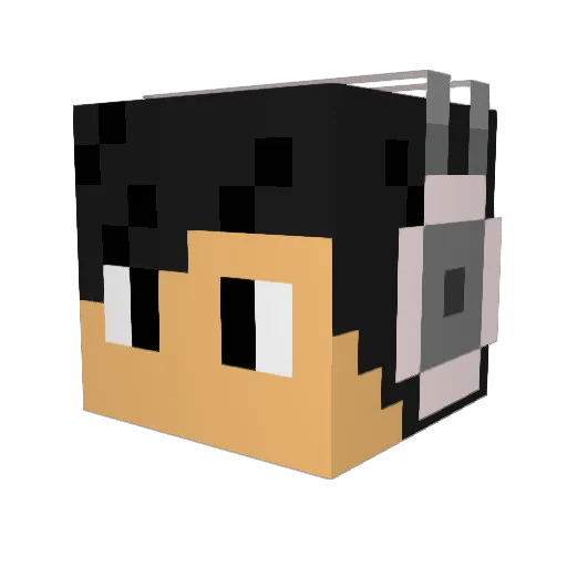 KonerGames Minecraft avatar head, 3D render