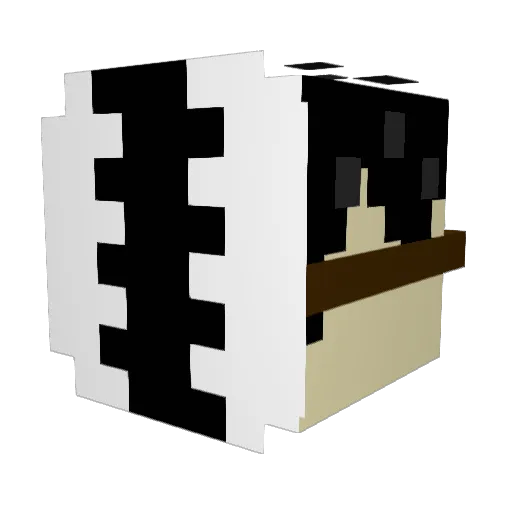 Konerok Minecraft avatar head, 3D render