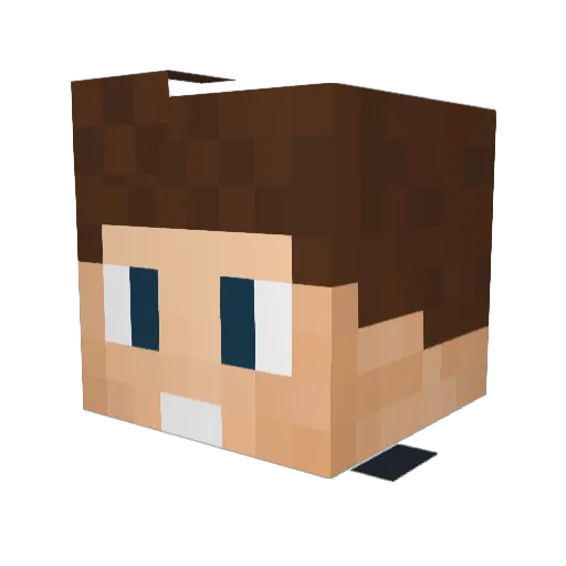 Konfi123 Minecraft avatar head, 3D render