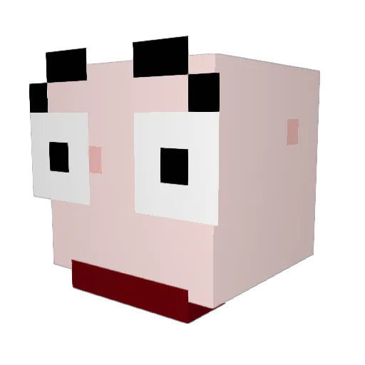 Konfitorte Minecraft avatar head, 3D render