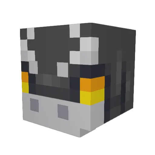 Kong9 Minecraft avatar head, 3D render