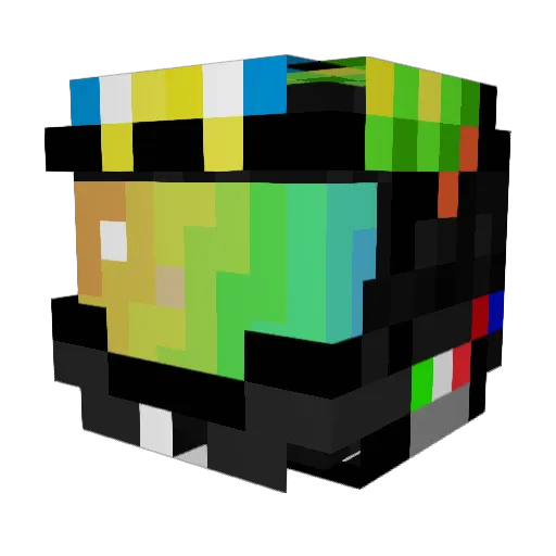 KongDau Minecraft avatar head, 3D render