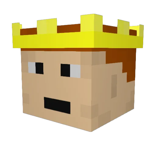 KongHarald Minecraft avatar head, 3D render