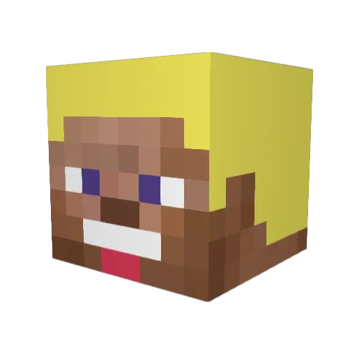KongKristian1 Minecraft avatar head, 3D render