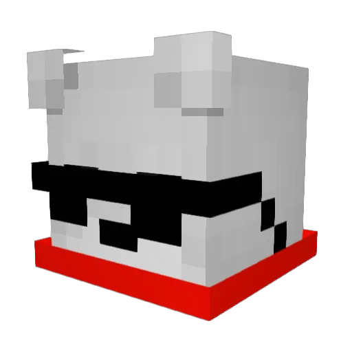 KongPaoGaming Minecraft avatar head, 3D render