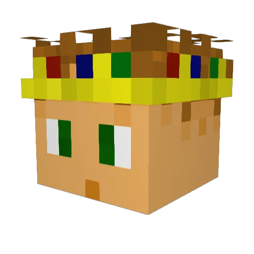 KongPingo Minecraft avatar head, 3D render