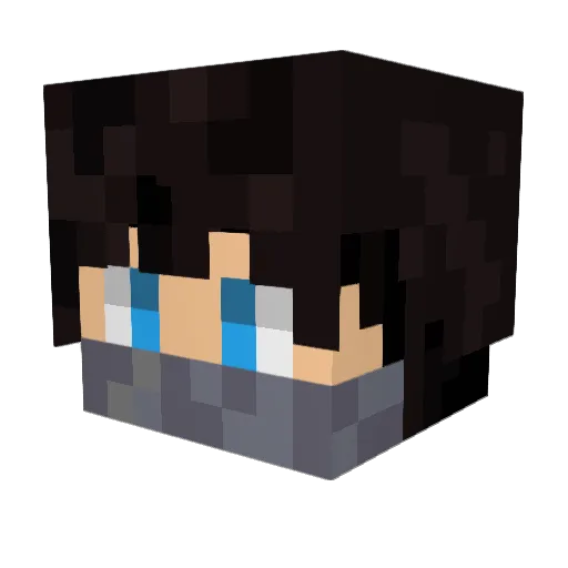 KongShan Minecraft avatar head, 3D render