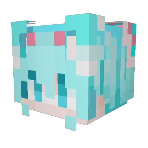 Kong_Hai Minecraft avatar head, 3D render