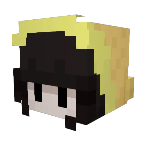Kongddamul Minecraft avatar head, 3D render