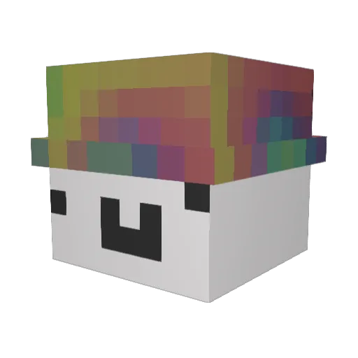Kongeroid Minecraft avatar head, 3D render