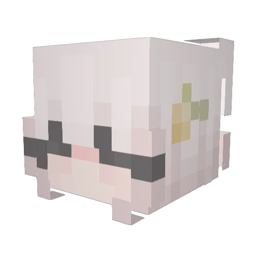 KongoAO Minecraft avatar head, 3D render
