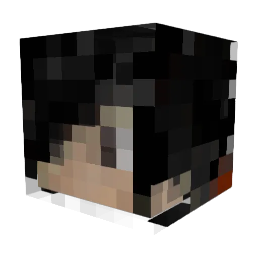 Kongpheng Minecraft avatar head, 3D render