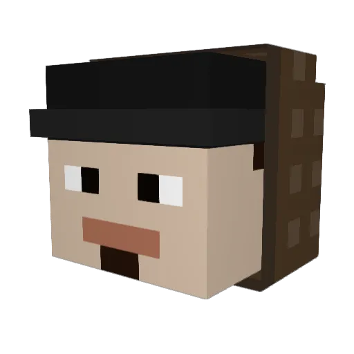 Konig_1 Minecraft avatar head, 3D render