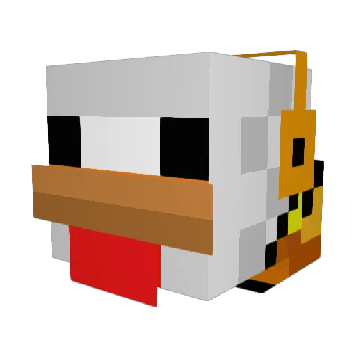 KoningBosse Minecraft avatar head, 3D render