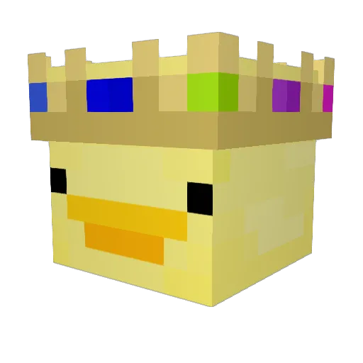 KoningRubpie Minecraft avatar head, 3D render