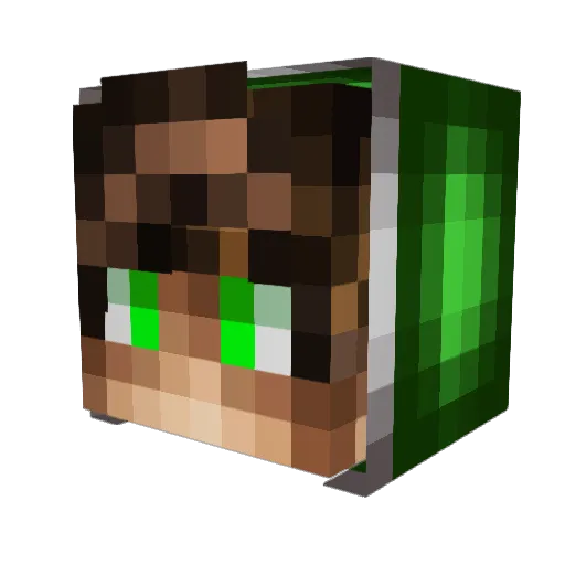 Koninko Minecraft avatar head, 3D render