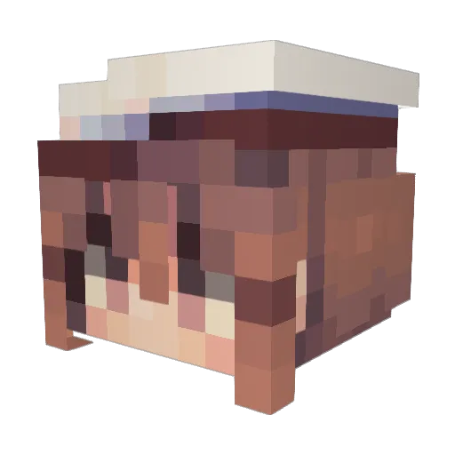 Koniulka Minecraft avatar head, 3D render
