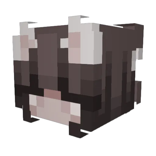 Koniuuu Minecraft avatar head, 3D render