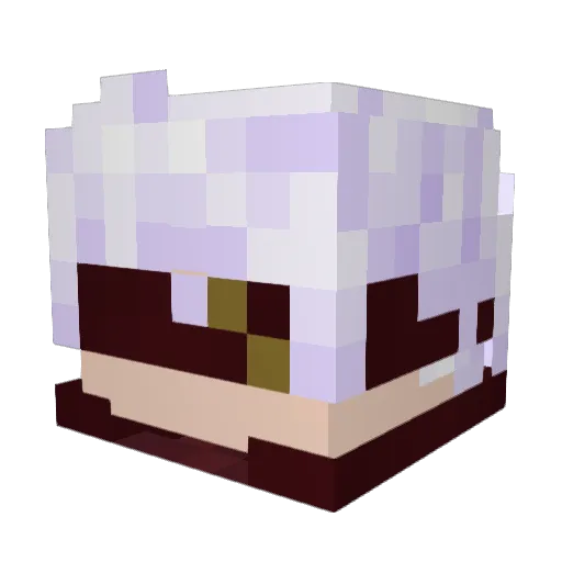 Konjaco Minecraft avatar head, 3D render