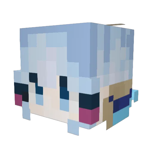 Konmos Minecraft avatar head, 3D render