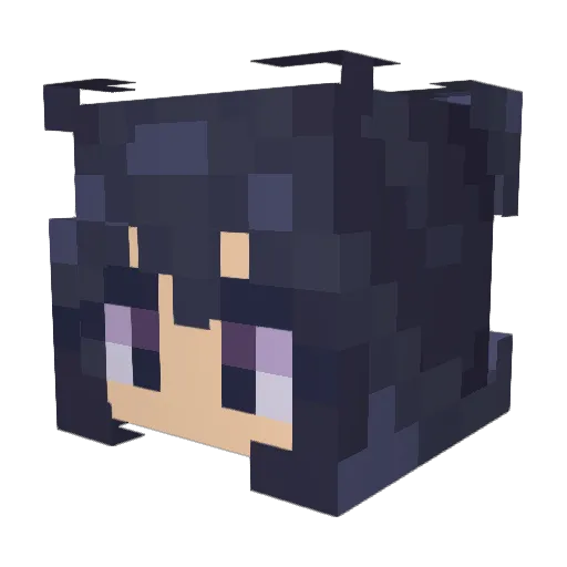 Konneriunik Minecraft avatar head, 3D render