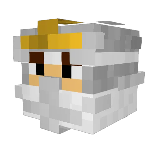 Konni13 Minecraft avatar head, 3D render