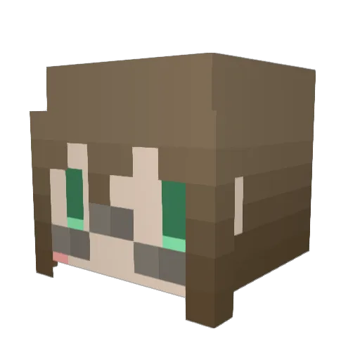 KonoHa22 Minecraft avatar head, 3D render