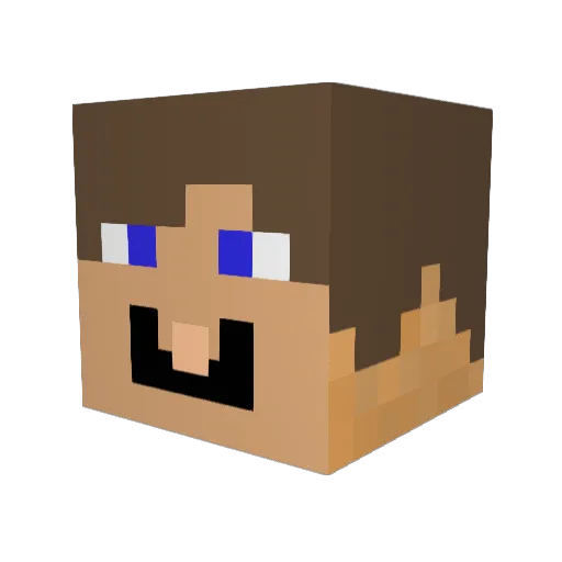 KonoJOJOda Minecraft avatar head, 3D render