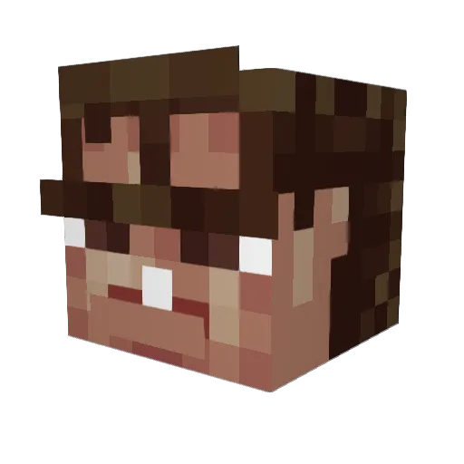 KonoJono Minecraft avatar head, 3D render