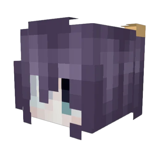 KonoNatsuki Minecraft avatar head, 3D render