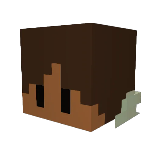 KonoRachi_ Minecraft avatar head, 3D render