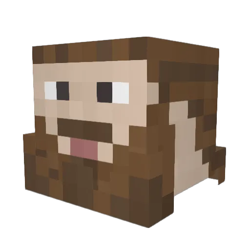 KonodiioDaaaa Minecraft avatar head, 3D render