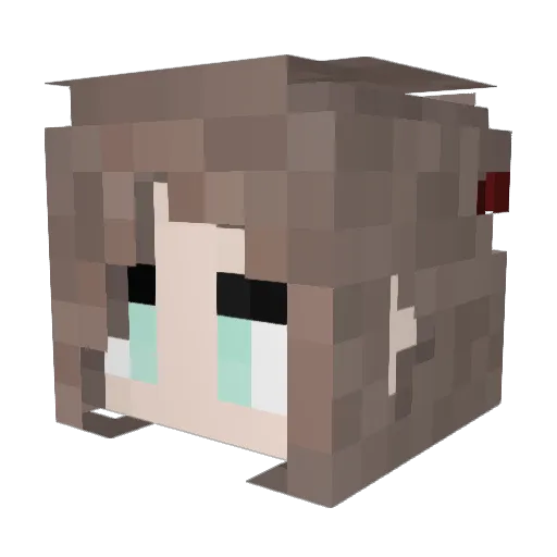 Konoe_san Minecraft avatar head, 3D render