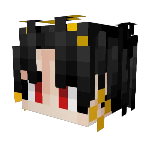 Konoii Minecraft avatar head, 3D render