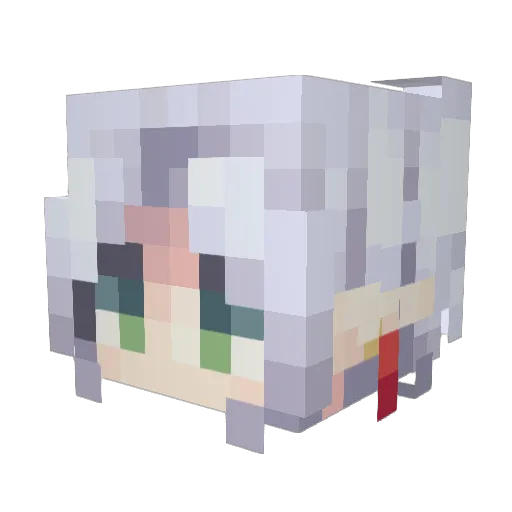 Konokics Minecraft avatar head, 3D render
