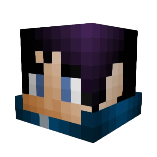 KonokoTou Minecraft avatar head, 3D render