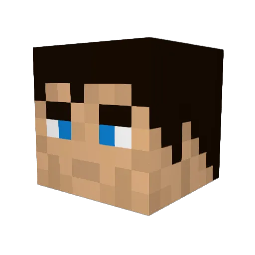 Konoluc Minecraft avatar head, 3D render