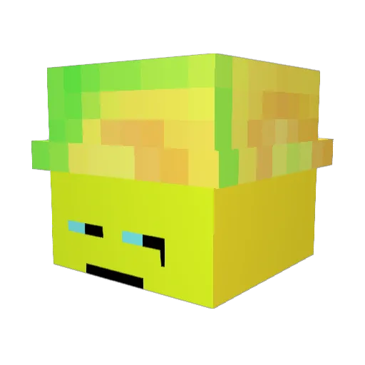 Konono_ Minecraft avatar head, 3D render