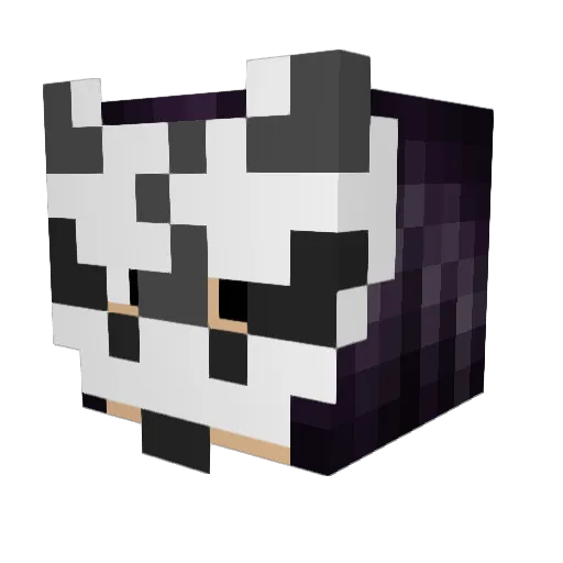 Konovit Minecraft avatar head, 3D render