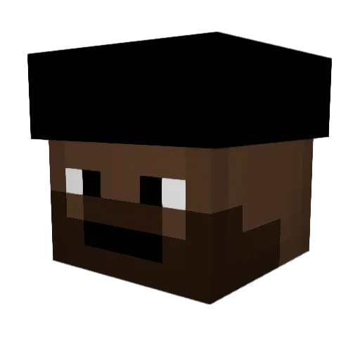 Konradicall Minecraft avatar head, 3D render