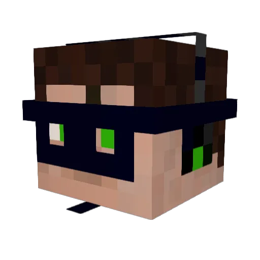 Konraid Minecraft avatar head, 3D render