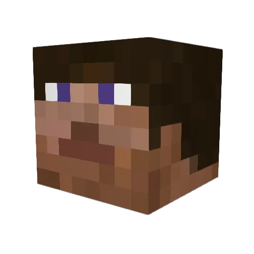 Konrupt Minecraft avatar head, 3D render