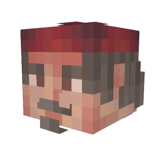 KonstaJaba Minecraft avatar head, 3D render