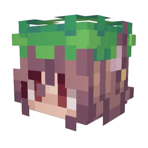 Konstantia Minecraft avatar head, 3D render
