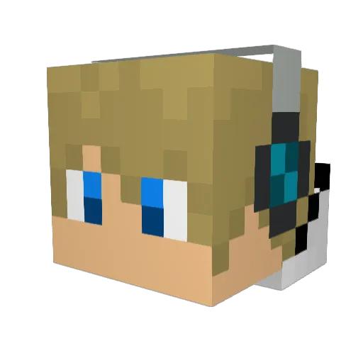 KonstantinEXTRM Minecraft avatar head, 3D render