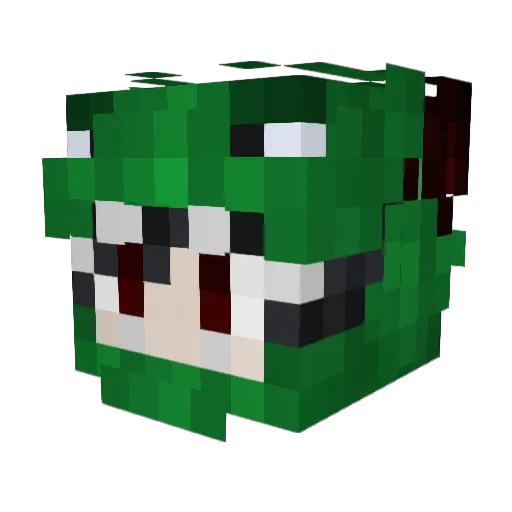 Konsterkk Minecraft avatar head, 3D render